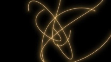 Siyah arkaplanda soyut parlayan çizgiler.