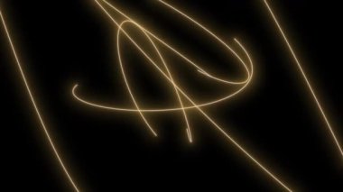 Neon çizgileri ve dalgaların soyut arkaplanı