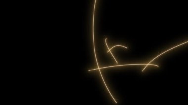 Siyah arkaplanda altın bir ışık