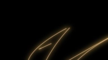 Siyah arkaplanda altın soyut çizgiler