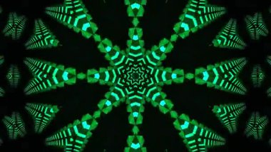 Soyut fraktal şekillerin kaleydoskop deseni