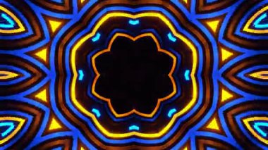 Soyut kaleydoskop ışıkları arka plan. Çok renkli kaleydoskop deseni. Yılbaşı ve yeni yıl için eşsiz bir kaleydoskop tasarımı