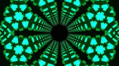 a kaleidoscopic background in black colors