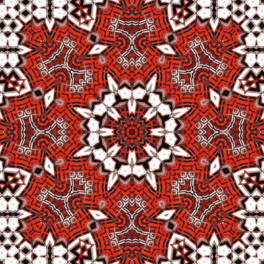 Etnik model. soyut kaleydoskop kumaş tasarımı.