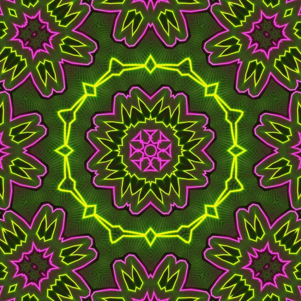 Soyut çiçekleri olan kusursuz vektör deseni. Çiçekli etnik süs. Tekstil tasarımı, kağıt, kumaş, baskı için renkli desen.