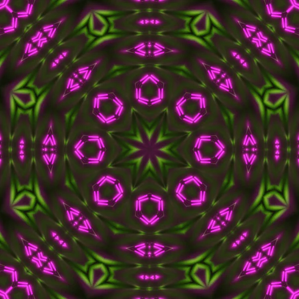 Renkli dikişsiz kaleydoskop mandala deseni