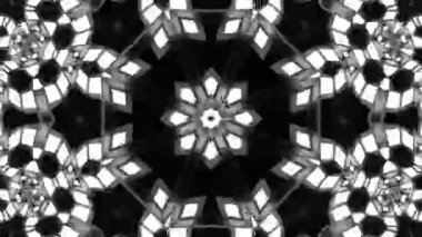 Psikedelik Kaleydoskop Patlaması simetrik kaleydoskop şekilleri patlıyor ve canlı renklerle beatendly döngülerde şekil değiştiriyor