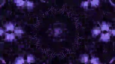 Psikedelik Kaleydoskop Patlaması simetrik kaleydoskop şekilleri patlıyor ve canlı renklerle beatendly döngülerde şekil değiştiriyor