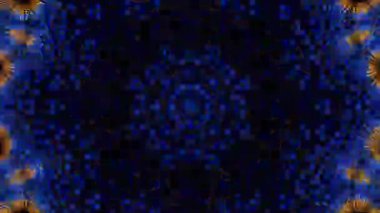 Psikedelik Kaleydoskop Patlaması simetrik kaleydoskop şekilleri patlıyor ve canlı renklerle beatendly döngülerde şekil değiştiriyor