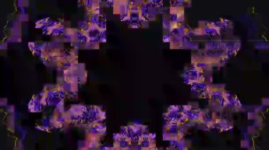 Psikedelik Kaleydoskop Patlaması simetrik kaleydoskop şekilleri patlıyor ve canlı renklerle beatendly döngülerde şekil değiştiriyor