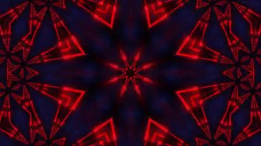 Psikedelik Kaleydoskop Patlaması simetrik kaleydoskop şekilleri patlıyor ve canlı renklerle beatendly döngülerde şekil değiştiriyor