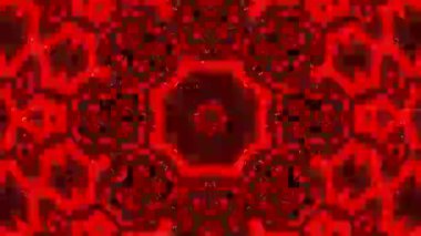 Psikedelik Kaleydoskop Patlaması simetrik kaleydoskop şekilleri patlıyor ve canlı renklerle beatendly döngülerde şekil değiştiriyor