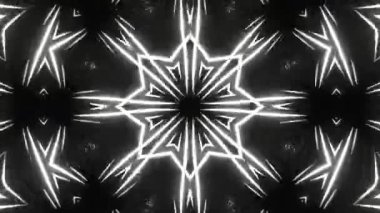 Psikedelik Kaleydoskop Patlaması simetrik kaleydoskop şekilleri patlıyor ve canlı renklerle beatendly döngülerde şekil değiştiriyor