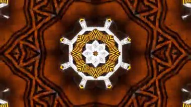 Psikedelik Kaleydoskop Patlaması simetrik kaleydoskop şekilleri patlıyor ve canlı renklerle beatendly döngülerde şekil değiştiriyor