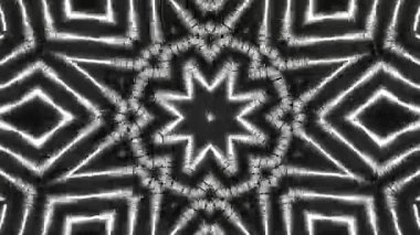 Psikedelik Kaleydoskop Patlaması simetrik kaleydoskop şekilleri patlıyor ve canlı renklerle beatendly döngülerde şekil değiştiriyor