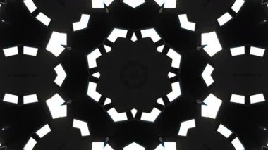 Psikedelik Kaleydoskop Patlaması simetrik kaleydoskop şekilleri patlıyor ve canlı renklerle beatendly döngülerde şekil değiştiriyor