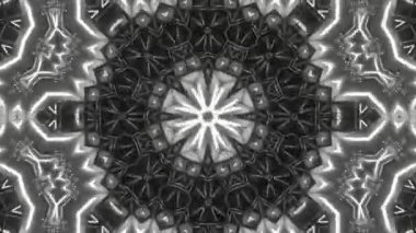 Psikedelik Kaleydoskop Patlaması simetrik kaleydoskop şekilleri patlıyor ve canlı renklerle beatendly döngülerde şekil değiştiriyor