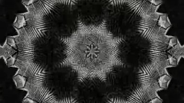 Psikedelik Kaleydoskop Patlaması simetrik kaleydoskop şekilleri patlıyor ve canlı renklerle beatendly döngülerde şekil değiştiriyor