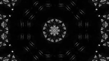 Psikedelik Kaleydoskop Patlaması simetrik kaleydoskop şekilleri patlıyor ve canlı renklerle beatendly döngülerde şekil değiştiriyor