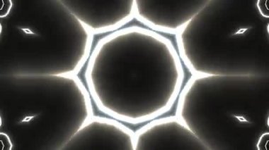 Psikedelik Kaleydoskop Patlaması simetrik kaleydoskop şekilleri patlıyor ve canlı renklerle beatendly döngülerde şekil değiştiriyor