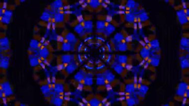 Psikedelik Kaleydoskop Patlaması simetrik kaleydoskop şekilleri patlıyor ve canlı renklerle beatendly döngülerde şekil değiştiriyor