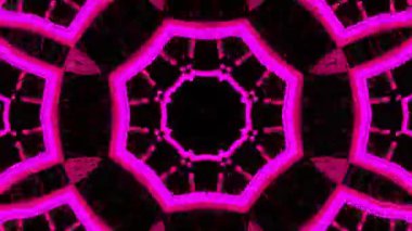 Psikedelik Kaleydoskop Patlaması simetrik kaleydoskop şekilleri patlıyor ve canlı renklerle beatendly döngülerde şekil değiştiriyor