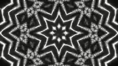 Psikedelik Kaleydoskop Patlaması simetrik kaleydoskop şekilleri patlıyor ve canlı renklerle beatendly döngülerde şekil değiştiriyor