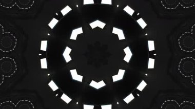 Psikedelik Kaleydoskop Patlaması simetrik kaleydoskop şekilleri patlıyor ve canlı renklerle beatendly döngülerde şekil değiştiriyor