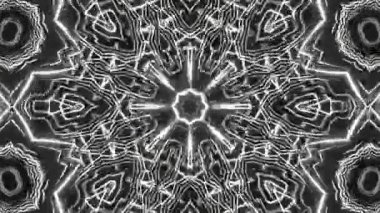 Psikedelik Kaleydoskop Patlaması simetrik kaleydoskop şekilleri patlıyor ve canlı renklerle beatendly döngülerde şekil değiştiriyor