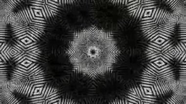 Psikedelik Kaleydoskop Patlaması simetrik kaleydoskop şekilleri patlıyor ve canlı renklerle beatendly döngülerde şekil değiştiriyor