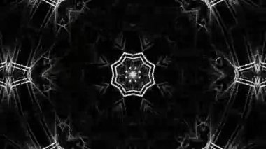 Psikedelik Kaleydoskop Patlaması simetrik kaleydoskop şekilleri patlıyor ve canlı renklerle beatendly döngülerde şekil değiştiriyor