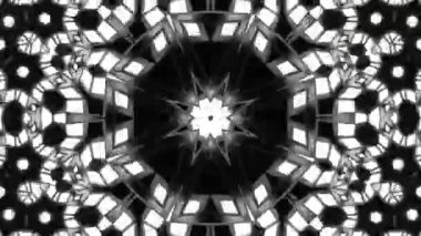 Psikedelik Kaleydoskop Patlaması simetrik kaleydoskop şekilleri patlıyor ve canlı renklerle beatendly döngülerde şekil değiştiriyor