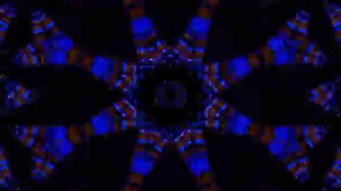 Psikedelik Kaleydoskop Patlaması simetrik kaleydoskop şekilleri patlıyor ve canlı renklerle beatendly döngülerde şekil değiştiriyor