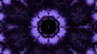 Psikedelik Kaleydoskop Patlaması simetrik kaleydoskop şekilleri patlıyor ve canlı renklerle beatendly döngülerde şekil değiştiriyor