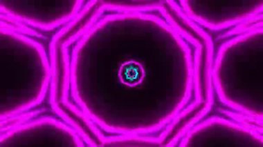 Psikedelik Kaleydoskop Patlaması simetrik kaleydoskop şekilleri patlıyor ve canlı renklerle beatendly döngülerde şekil değiştiriyor