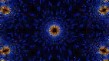 Psikedelik Kaleydoskop Patlaması simetrik kaleydoskop şekilleri patlıyor ve canlı renklerle beatendly döngülerde şekil değiştiriyor