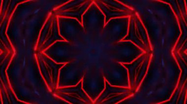 Psikedelik Kaleydoskop Patlaması simetrik kaleydoskop şekilleri patlıyor ve canlı renklerle beatendly döngülerde şekil değiştiriyor