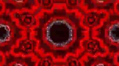 Psikedelik Kaleydoskop Patlaması simetrik kaleydoskop şekilleri patlıyor ve canlı renklerle beatendly döngülerde şekil değiştiriyor