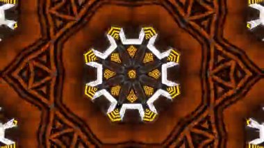 Psikedelik Kaleydoskop Patlaması simetrik kaleydoskop şekilleri patlıyor ve canlı renklerle beatendly döngülerde şekil değiştiriyor
