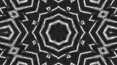 Psikedelik Kaleydoskop Patlaması simetrik kaleydoskop şekilleri patlıyor ve canlı renklerle beatendly döngülerde şekil değiştiriyor