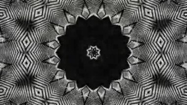 Psikedelik Kaleydoskop Patlaması simetrik kaleydoskop şekilleri patlıyor ve canlı renklerle beatendly döngülerde şekil değiştiriyor