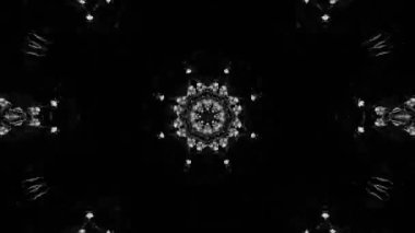 Psikedelik Kaleydoskop Patlaması simetrik kaleydoskop şekilleri patlıyor ve canlı renklerle beatendly döngülerde şekil değiştiriyor