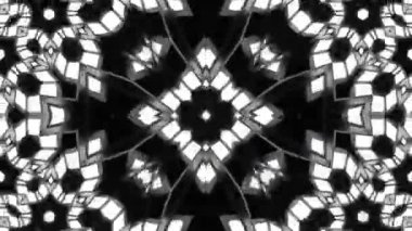 Psikedelik Kaleydoskop Patlaması simetrik kaleydoskop şekilleri patlıyor ve canlı renklerle beatendly döngülerde şekil değiştiriyor