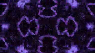 Psikedelik Kaleydoskop Patlaması simetrik kaleydoskop şekilleri patlıyor ve canlı renklerle beatendly döngülerde şekil değiştiriyor