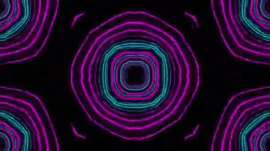 Psikedelik Kaleydoskop Patlaması simetrik kaleydoskop şekilleri patlıyor ve canlı renklerle beatendly döngülerde şekil değiştiriyor