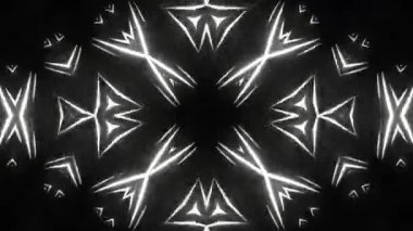 Psikedelik Kaleydoskop Patlaması simetrik kaleydoskop şekilleri patlıyor ve canlı renklerle beatendly döngülerde şekil değiştiriyor