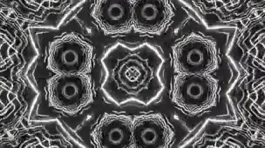 Psikedelik Kaleydoskop Patlaması simetrik kaleydoskop şekilleri patlıyor ve canlı renklerle beatendly döngülerde şekil değiştiriyor