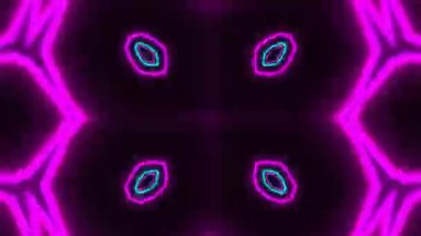 Psikedelik Kaleydoskop Patlaması simetrik kaleydoskop şekilleri patlıyor ve canlı renklerle beatendly döngülerde şekil değiştiriyor