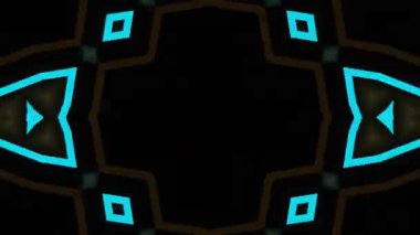 Psikedelik Kaleydoskop Patlaması simetrik kaleydoskop şekilleri patlıyor ve canlı renklerle beatendly döngülerde şekil değiştiriyor