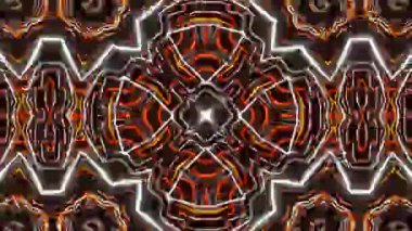 Psikedelik Kaleydoskop Patlaması simetrik kaleydoskop şekilleri patlıyor ve canlı renklerle beatendly döngülerde şekil değiştiriyor